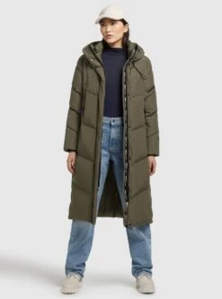 Khujo Mantel SONJE4 In Khaki Grün -Khujo Geschäft khujo mantel sonje4 in khaki grun 2