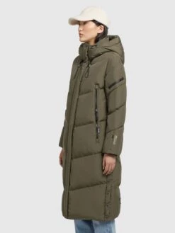 Khujo Mantel SONJE4 In Khaki Grün -Khujo Geschäft khujo mantel sonje4 in khaki grun 3