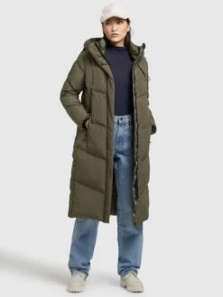 Khujo Mantel SONJE4 In Khaki Grün -Khujo Geschäft khujo mantel sonje4 in khaki grun 6